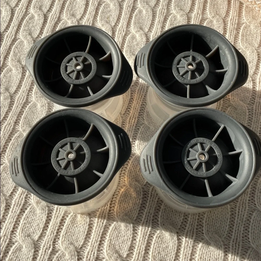 4 Tovolo Clear/Gray plastic/silicon Ice Molds create 2.5” spheres, bar cocktails